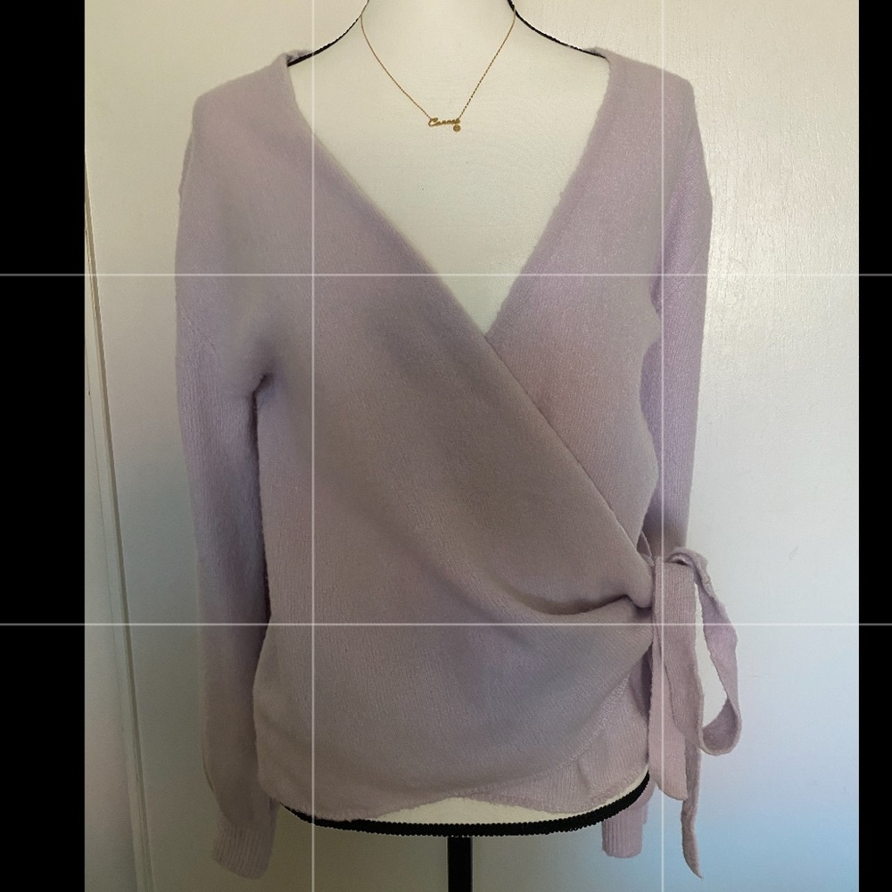 Lavender wrap sweater